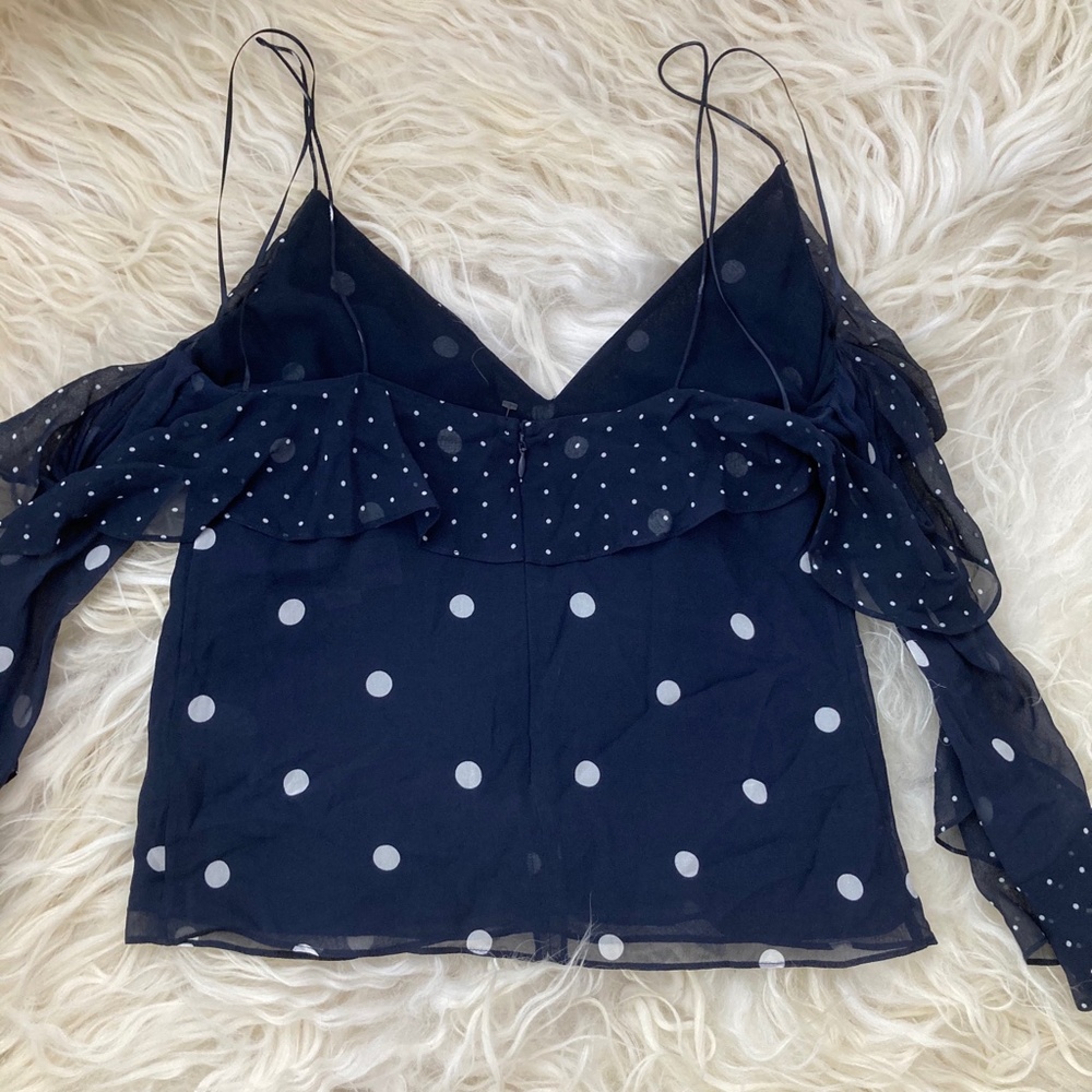 NICHOLAS Spot Print Spiral Sleeve Top - Picture 12 of 15